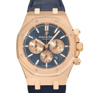 オーデマ・ピゲ AUDEMARS PIGUET ロイヤルオーク クロノグラフ 26331OR.OO.D315CR.01 ブルー/ピンクゴールド文字盤 中古 腕時計 メンズ