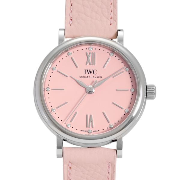IWC ポートフィノ オートマティック IW357417 ピンク/バー文字盤 中古 腕時計 レディー...