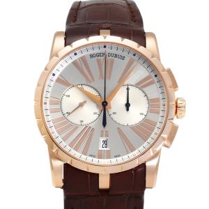 ロジェ・デュブイ ROGER DUBUIS エクスカリバー 42 マイクロローター クロノグラフ DBEX0390 シルバー/アラビア文字盤 中古 腕時計 メンズ