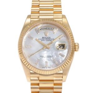 ロレックス ROLEX デイデイト 36 128238NA ホワイト/8PD/2PB文字盤 中古 腕時計 メンズ