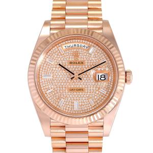 ロレックス ROLEX デイデイト 40 228235A ダイヤ/ピンク/10PB文字盤 中古 腕時計 メンズ
