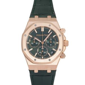オーデマ・ピゲ AUDEMARS PIGUET ロイヤルオーク クロノグラフ 50周年記念 26240OR.OO.D404CR.01 グリーン文字盤 中古 腕時計 メンズ