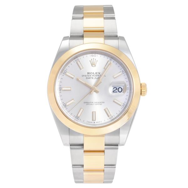 ロレックス ROLEX デイトジャスト 41 126303 シルバ―/バー文字盤 美品 腕時計 メン...