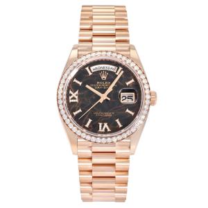 ロレックス ROLEX デイデイト 36 アイゼンキーゼル 128345RBR ダークブラウン/ローマ(VI・IXダイヤ)文字盤 新品 腕時計 メンズ