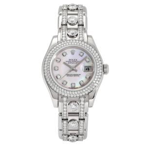 ロレックス ROLEX デイトジャスト 29 パールマスター 80339NG ホワイト/10PD文字盤 新品 腕時計 レディース