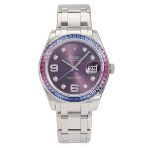 ロレックス ROLEX デイトジャスト パールマスター 39 86349SAFUBL レッドグレープ/8PD/69D文字盤 中古 腕時計 メンズ