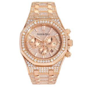 オーデマ・ピゲ AUDEMARS PIGUET ロイヤルオーク クロノグラフ 26333OR.ZZ.1220OR.01 ピンク文字盤 中古 腕時計 メンズ
