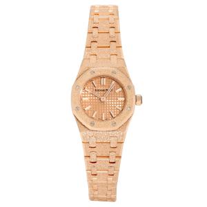 オーデマ・ピゲ AUDEMARS PIGUET ロイヤルオーク ミニ フロステッドゴールド クォーツ 67630OR.GG.1312OR.01 ピンクゴールド文字盤 未使用 腕時計 レディース