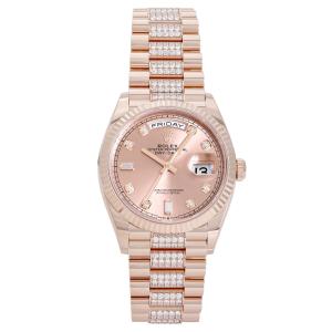 ロレックス ROLEX デイデイト 36 128235A ロゼ/8PD/2PB文字盤 新品 腕時計 メンズ