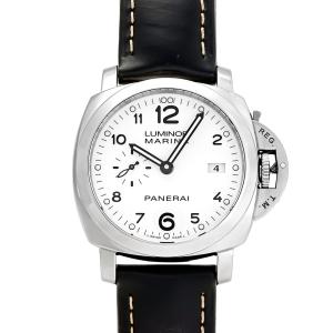 パネライ PANERAI ルミノール1950 3デイズ オートマティック アッチャイオ PAM00499 ホワイト文字盤 中古 腕時計 メンズ