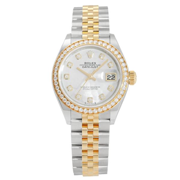 ロレックス ROLEX デイトジャスト 28 279383RBR ホワイト/10PD文字盤 新品 腕...