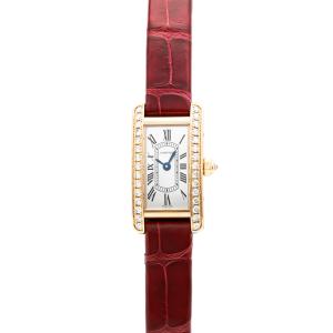 カルティエ Cartier タンク アメリカン ミニ WJTA0041 シルバー文字盤 中古 腕時計 レディース