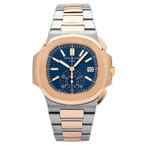 パテック・フィリップ PATEK PHILIPPE ノーチラス クロノグラフ 5980/1AR-001 ブルー文字盤 中古 腕時計 メンズ