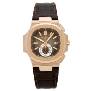 パテック・フィリップ PATEK PHILIPPE ノーチラス 5980R-001 ブラック・ブラウン文字盤 中古 腕時計 メンズ