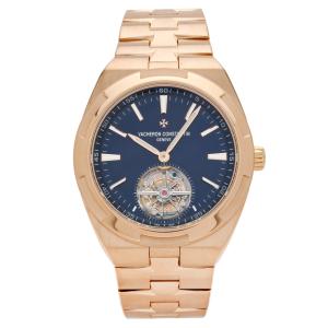 ヴァシュロン・コンスタンタン VACHERON CONSTANTIN オーヴァーシーズ トゥールビヨン 6000V/110R-B733 ブルー文字盤 中古 腕時計 メンズ
