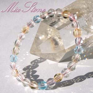 ザギマウンテンクォーツ ブルー 8.5mm ブレスレット パキスタン産 Zagi