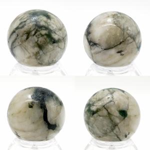 フェナカイト エメラルド共生鉱 丸玉 31mm...の詳細画像1