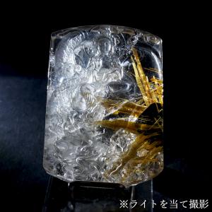 ヘマタイトインルチルクォーツ 龍上観音 彫り物...の詳細画像3