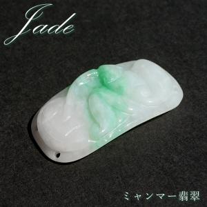 ミャンマー翡翠 蛇×古銭 彫り物 ブレストップ 【一点物】 Jade 翡翠 彫物 天然石 パワーストーン