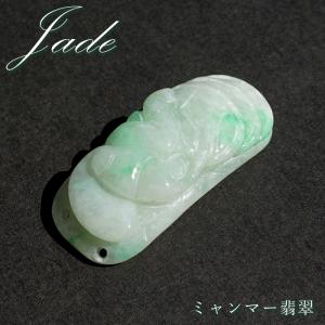 ミャンマー翡翠 蛇×古銭 彫り物 ブレストップ 【一点物】 Jade 翡翠 彫物 天然石 パワーストーン