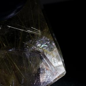 ルチルクォーツ 原石 ポリッシュ 345g ブ...の詳細画像4
