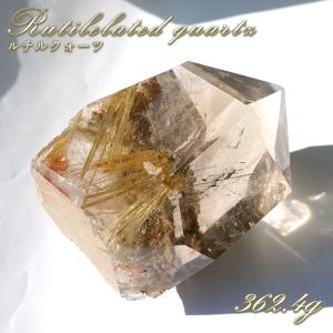 ルチルクォーツ 原石 ポリッシュ 362g ブラジル産 【 一点もの 】希少 針水晶 ゴールド ルチル 鉱物 浄化 お守り オブジェ 幸運 開運 天然石 パワーストーン