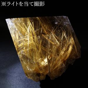 ルチルクォーツ 原石 ポリッシュ 361g ブ...の詳細画像5