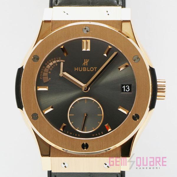 【値下げ交渉可】ウブロ クラシックフュージョン 8デイズ パワーリザーブ K18 金無垢 手巻き 腕...