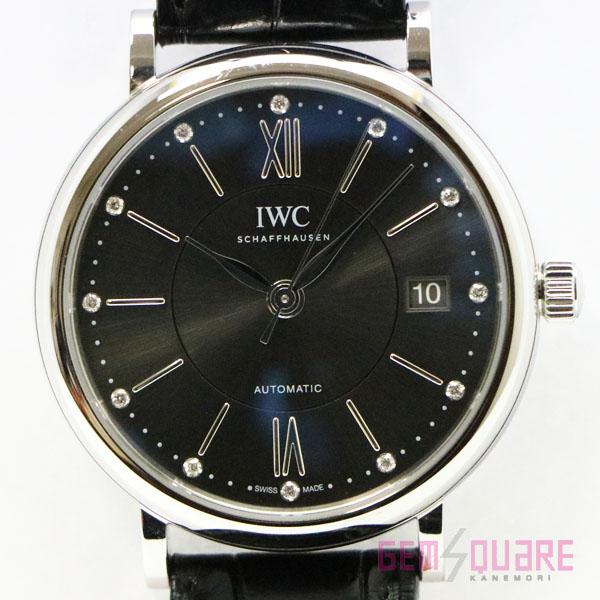 【値下げ交渉可】IWC ポートフィノ37 男 腕時計 グレー文字盤 12PD ダイヤ デイト オート...