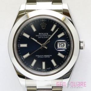 【値下げ交渉可】ROLEX ロレックス デイトジャスト2 ブルー ランダム品番 腕時計 OH仕上げ済 116300｜gem-square