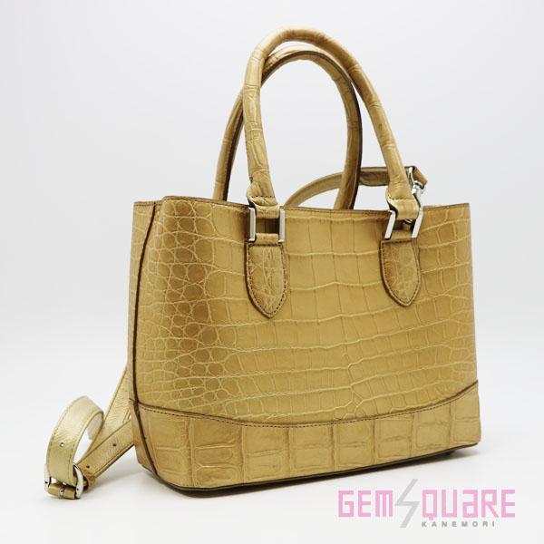 【値下げ交渉可】CROCODILE クロコダイル 2WAYハンド バッグ JRAタグ ゴールド 美品...