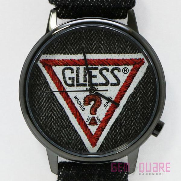 【値下げ交渉可】GUESS ゲス オリジナルズシリーズ ブラックデニム 腕時計 未使用品 V1014...