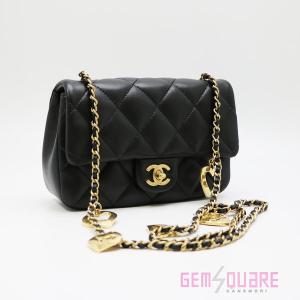 シャネル ミニ マトラッセ ラムスキン チェーン ショルダー バッグ. CHANEL Pre-Owned 2021-2025 ミニ マトラッセ ラムスキン クラッシュ