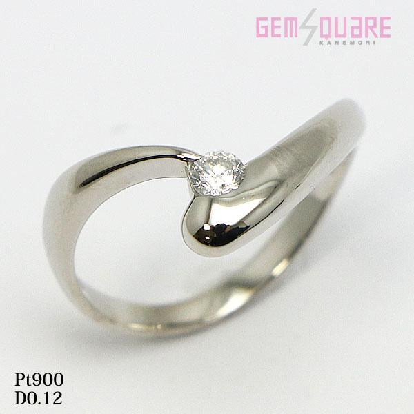 【値下げ交渉可】PT900 ダイヤモンド リング D0.12 指輪 3.15ｇ 12.5号 仕上げ済...