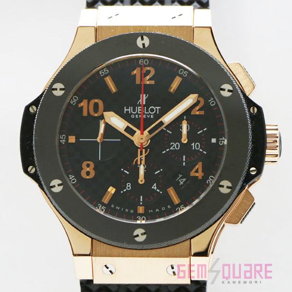 【値下げ交渉可】ウブロ ビッグバン クロノ オートマ K18RG 黒 金無垢 腕時計 OH済 こだわ...