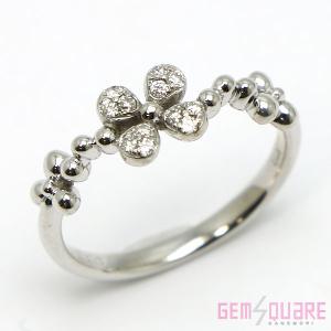 美品 リング 指輪 Pt1000 パール8.2mm ダイヤ0.10ct レディース SIZE 9
