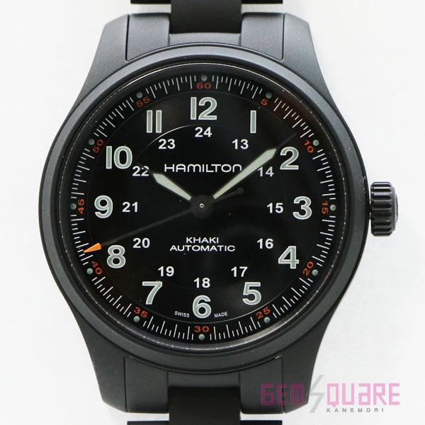 【値下げ交渉可】ハミルトン カーキフィールド オートマ 腕時計 チタン 黒 美品 H70665130...