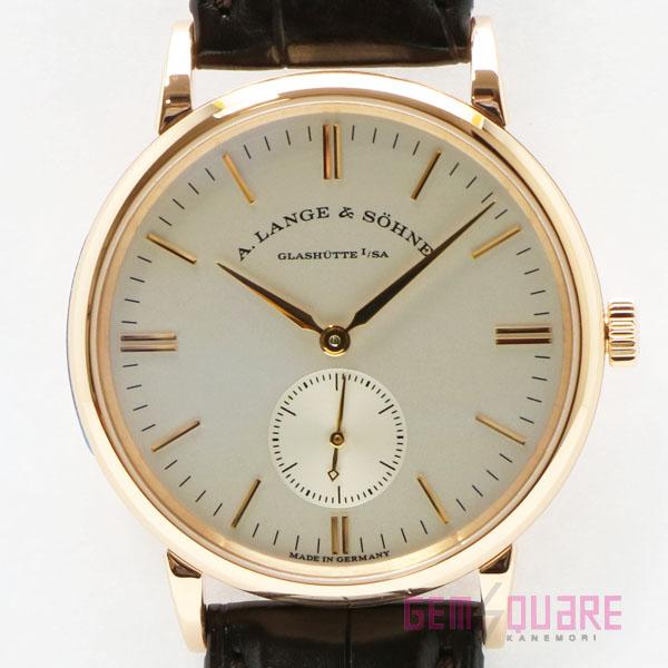 【値下げ交渉可】A.ランゲ＆ゾーネ サクソニア K18PG 手巻き 裏スケ 中古 219.032