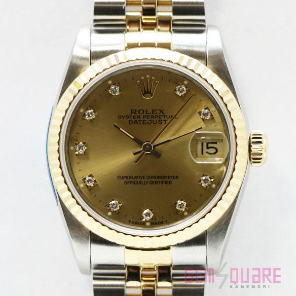 【値下げ交渉可】68273G】ROLEX ロレックス デイトジャスト ダイヤ10P S番 ボーイズ ...