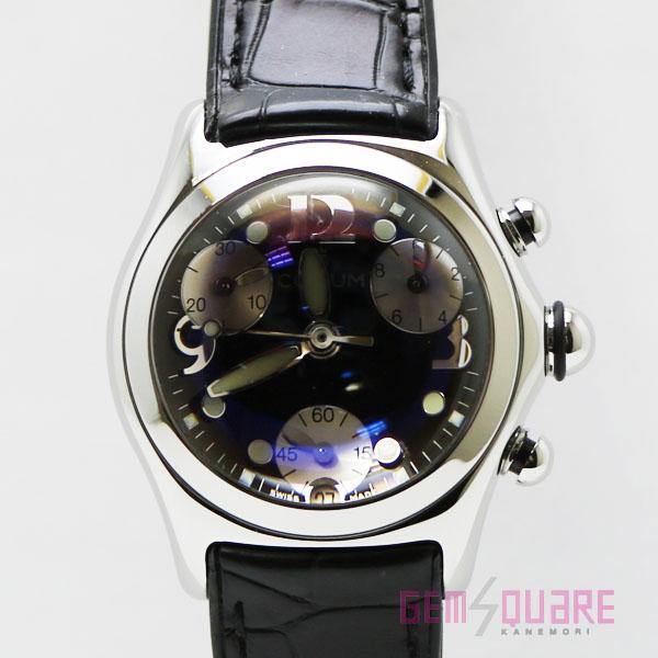【値下げ交渉可】CORUM コルム バブル レディース クォーツ クロノグラフ 腕時計 SS 黒 中...