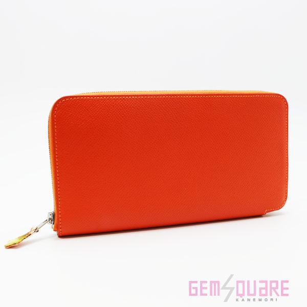 【値下げ交渉可】HERMES エルメス アザップロングシルクイン ヴォーエプソン T刻印 オレンジ ...
