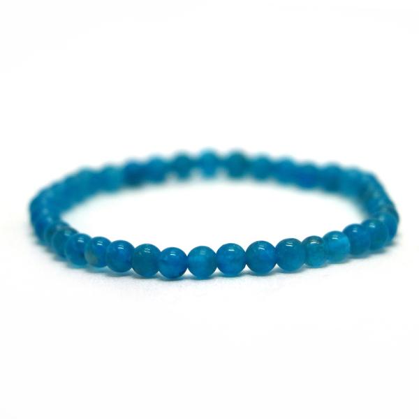 パワーストーン 天然石 ブレスレット アパタイト 丸玉 4mm 数珠 念珠 Bracelet お試し...
