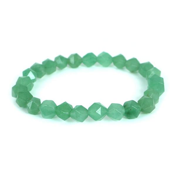 パワーストーン 天然石 ブレスレット アベンチュリン ダイヤカット 8mm 数珠 念珠 Bracel...