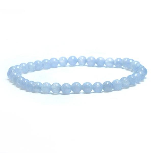 パワーストーン 天然石 ブレスレット ブルーレースアゲート 丸玉 4mm 数珠 念珠 Bracele...