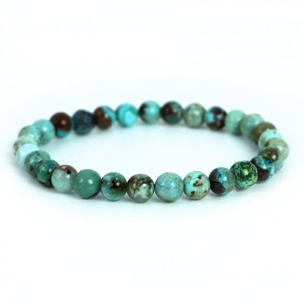 パワーストーン 天然石 ブレスレット クリソコラ 丸玉 6ｍｍ 数珠 念珠 Bracelet お試し...