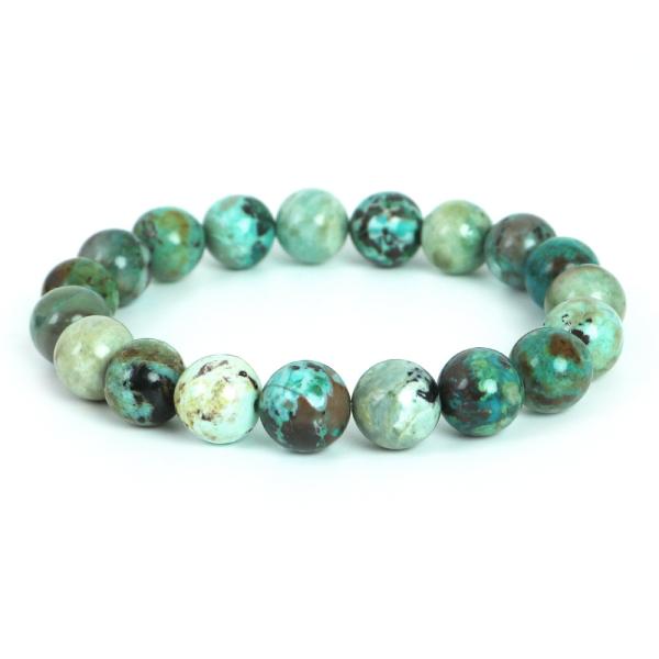 パワーストーン 天然石 ブレスレット クリソコラ 丸玉 12ｍｍ 数珠 念珠 Bracelet お試...