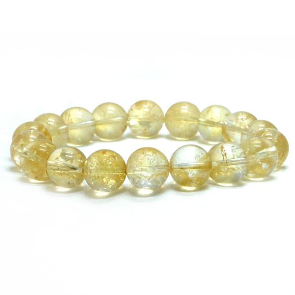 パワーストーン 天然石 ブレスレット シトリン 丸玉 12mm 数珠 念珠 Bracelet お試し...