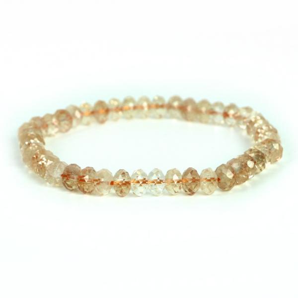 パワーストーン 天然石 ブレスレット シトリン ボタンカット 4×7ｍｍ 数珠 念珠 Bracele...