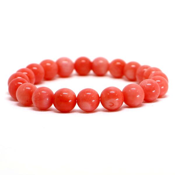 パワーストーン 天然石 ブレスレット コーラル（さんご・染め）ピンク 丸玉 8mm 数珠 念珠 Br...