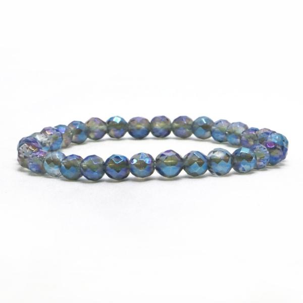 パワーストーン 天然石 ブレスレット コスモオーラ カット 6mm 数珠 念珠 Bracelet お...